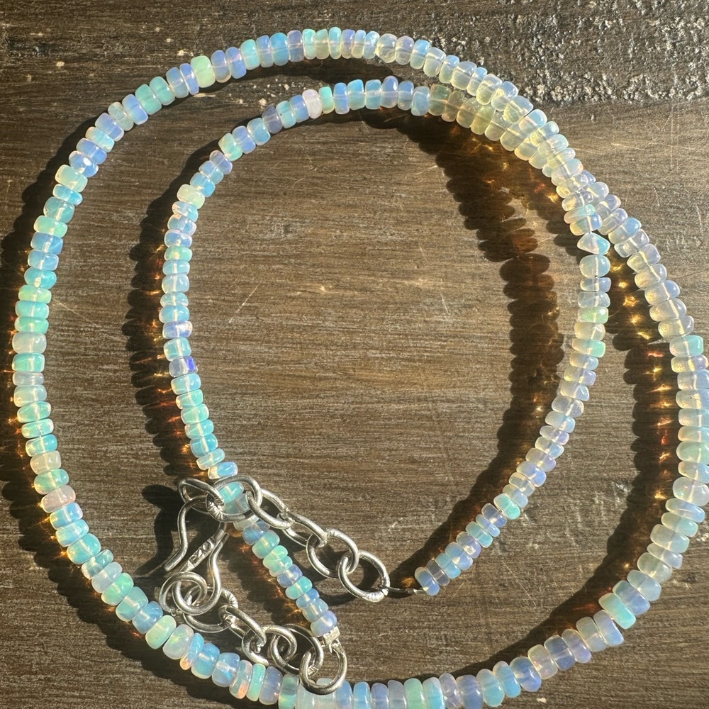 Wello Ethiopian Milky Opal Beaded Necklace